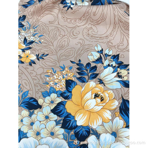 Flower Style Cotton Stretch Printed Fabric